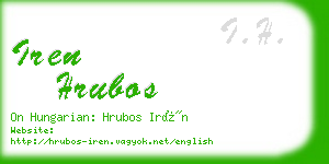iren hrubos business card